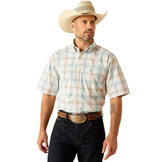Ariat Mens Pro Series Ellison Classic Fit S/S Shirt - White