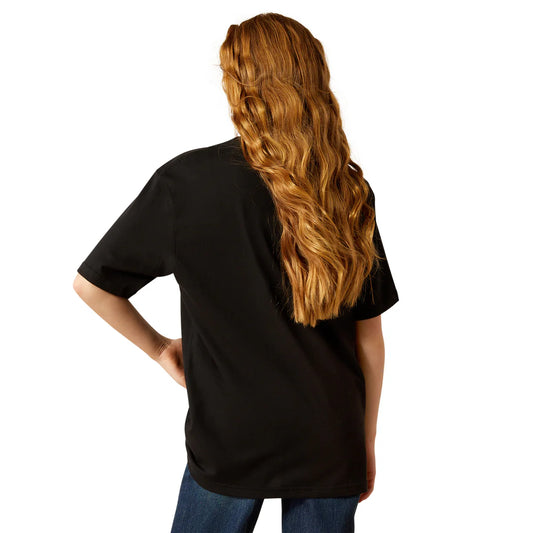 Ariat Girls Established Boot Co S/S Tee - Black - 10052019