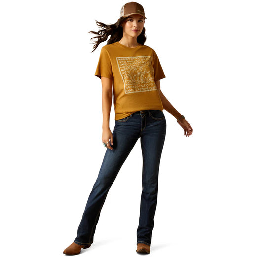 Ariat Ladies Longhorn Brand S/S Tee -10052549