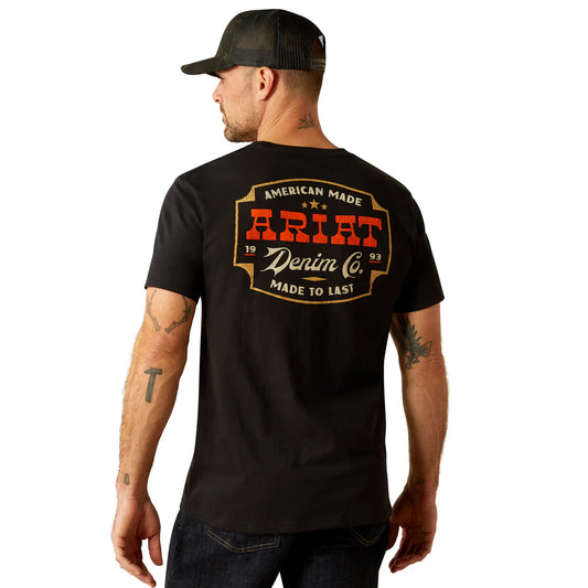 Ariat Mens Denim Badge  S/S Tee - 10054006