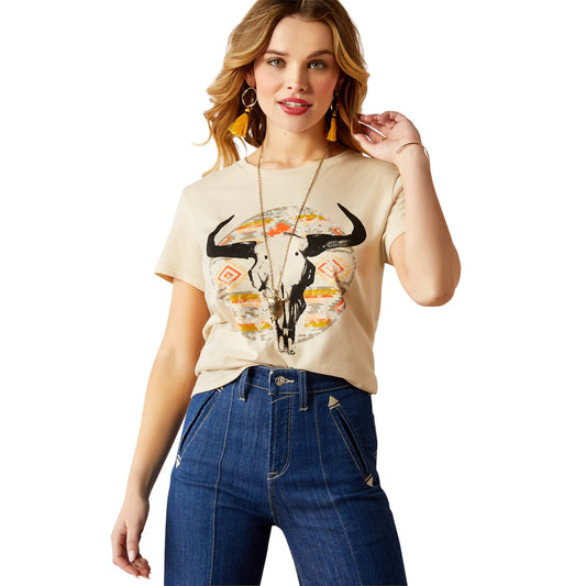 Ariat Ladies Longhorn Watercolor S/S Tee - 10054039