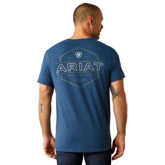 Ariat Mens Line Frame Hex S/S Tee - 10054773