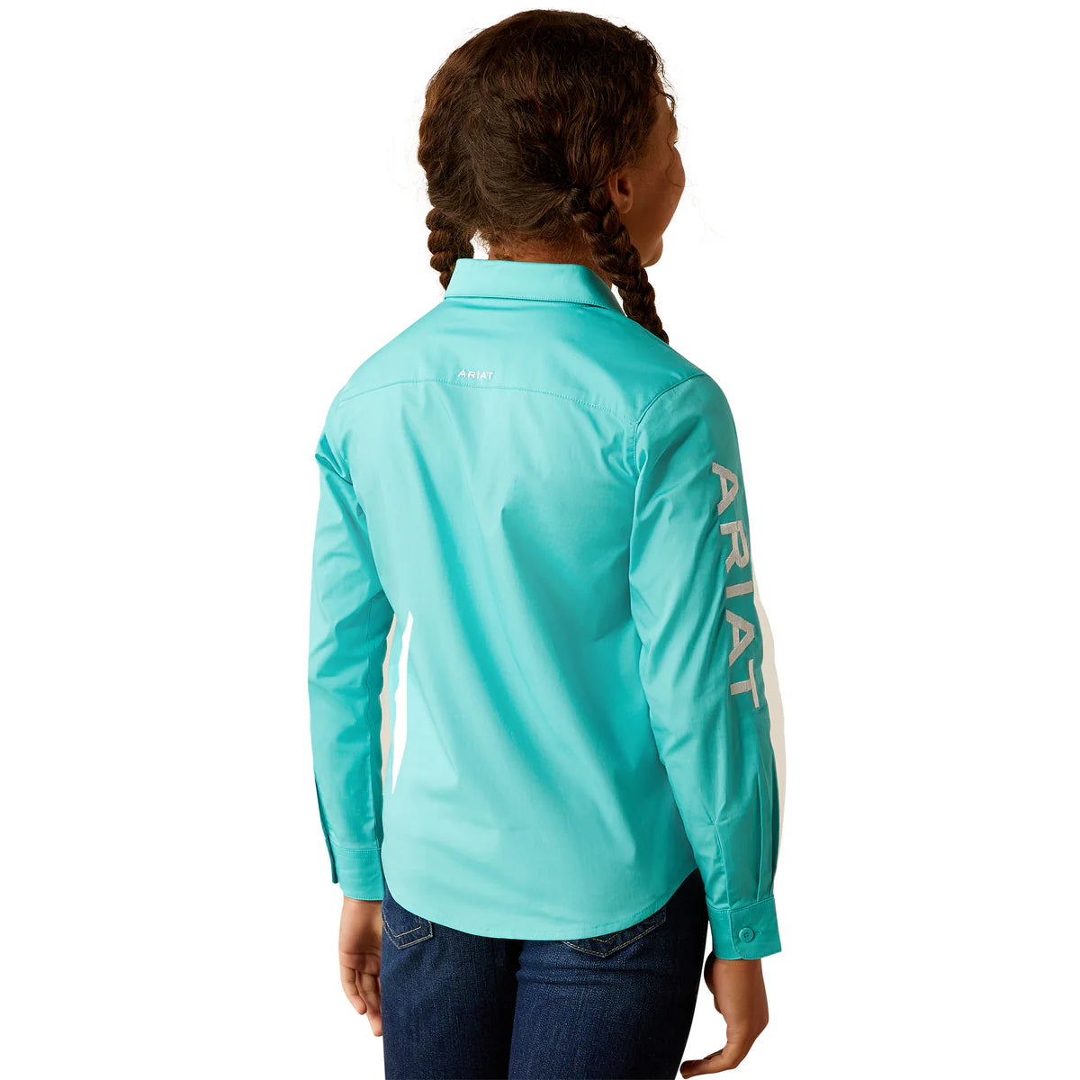 Ariat Kids Team Kirby L/S Shirt - Blue Turquoise - 10054935