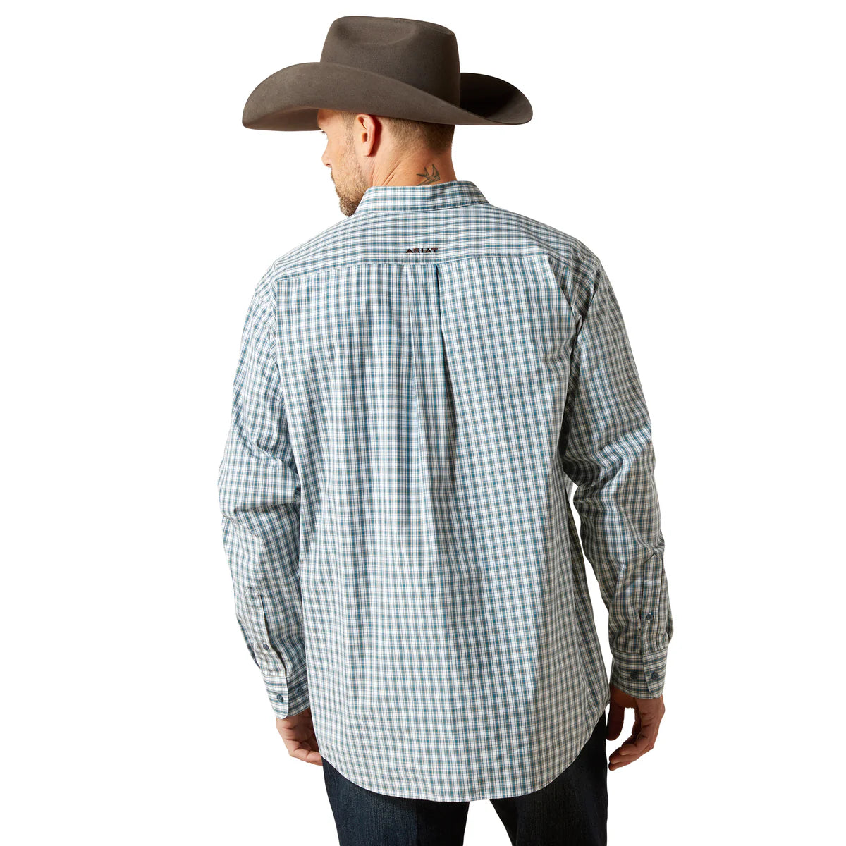 Ariat Mens Pro Series Townes L/S Shirt - Dark Teal - 10065772
