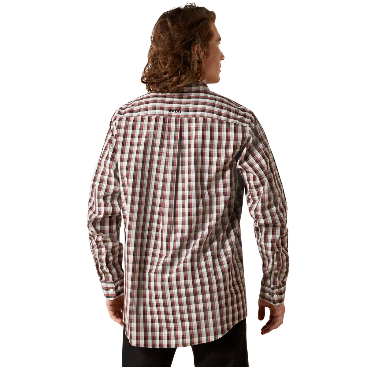 Ariat Mens Wrinkle Free Atlas Fitted L/S Shirt - Brown - 10065777