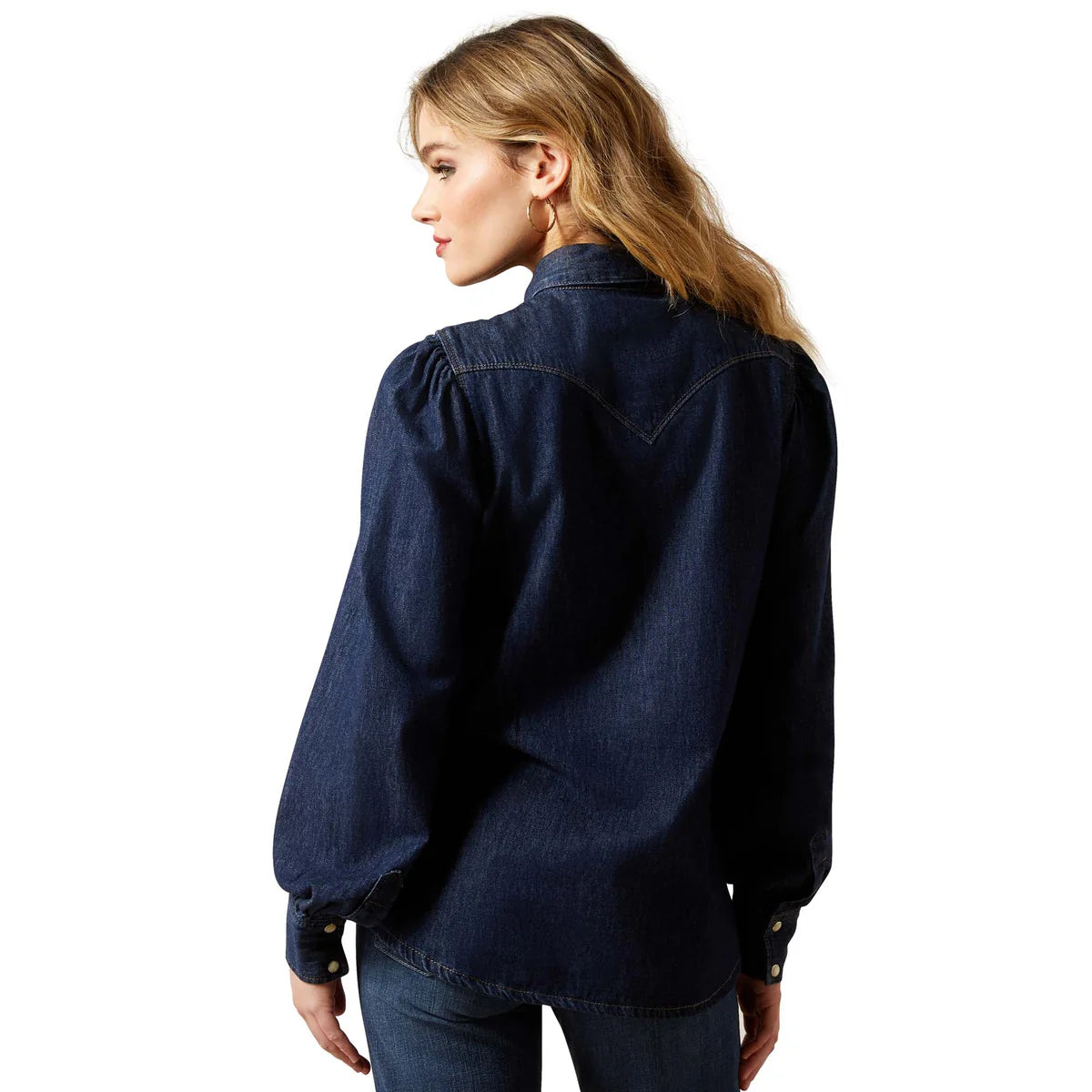 Ariat Ladies Puff Sleeve Denim L/S Shirt - 10070406