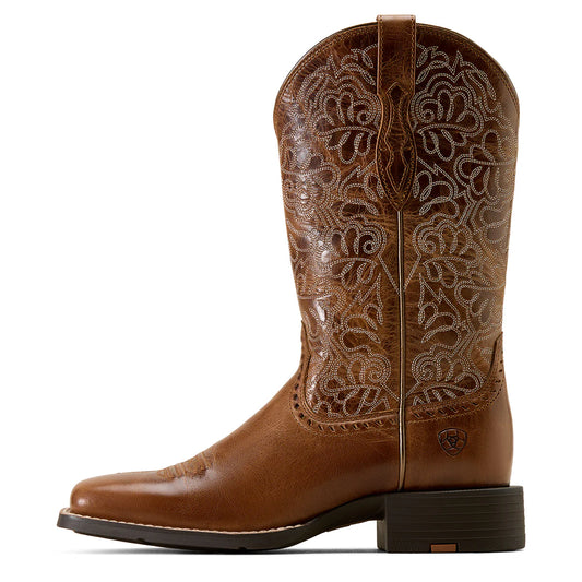 Ariat Ladies Round Up Remuda Wide Square Toe Boot - 10074322