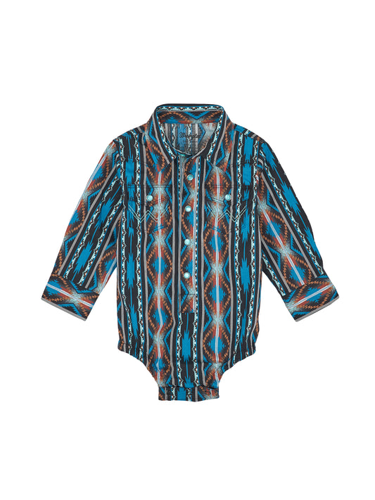 Wrangler USA Baby Boy Western L/S Romper - 112367737