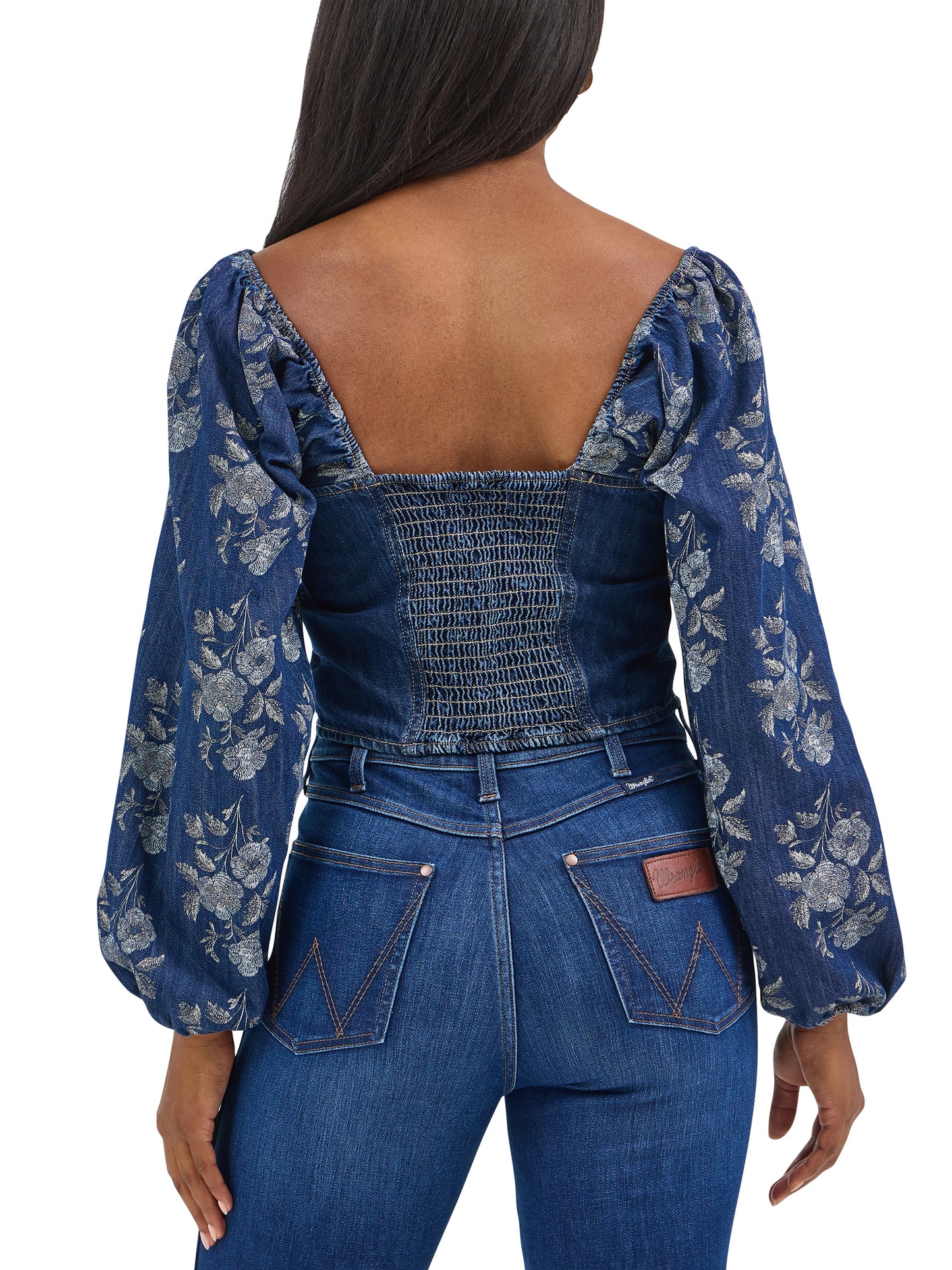 Wrangler Ladies Americana Denim L/S Blouse - 112368280