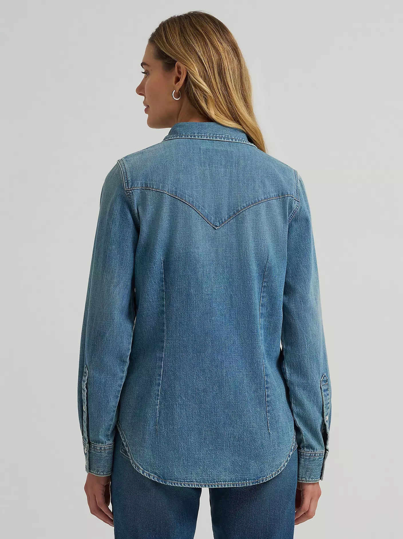 Wrangler Ladies Tinted Denim L/S Shirt - 112373723