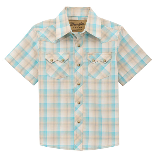 Wrangler Boys Retro Check S/S Shirt - 112378921