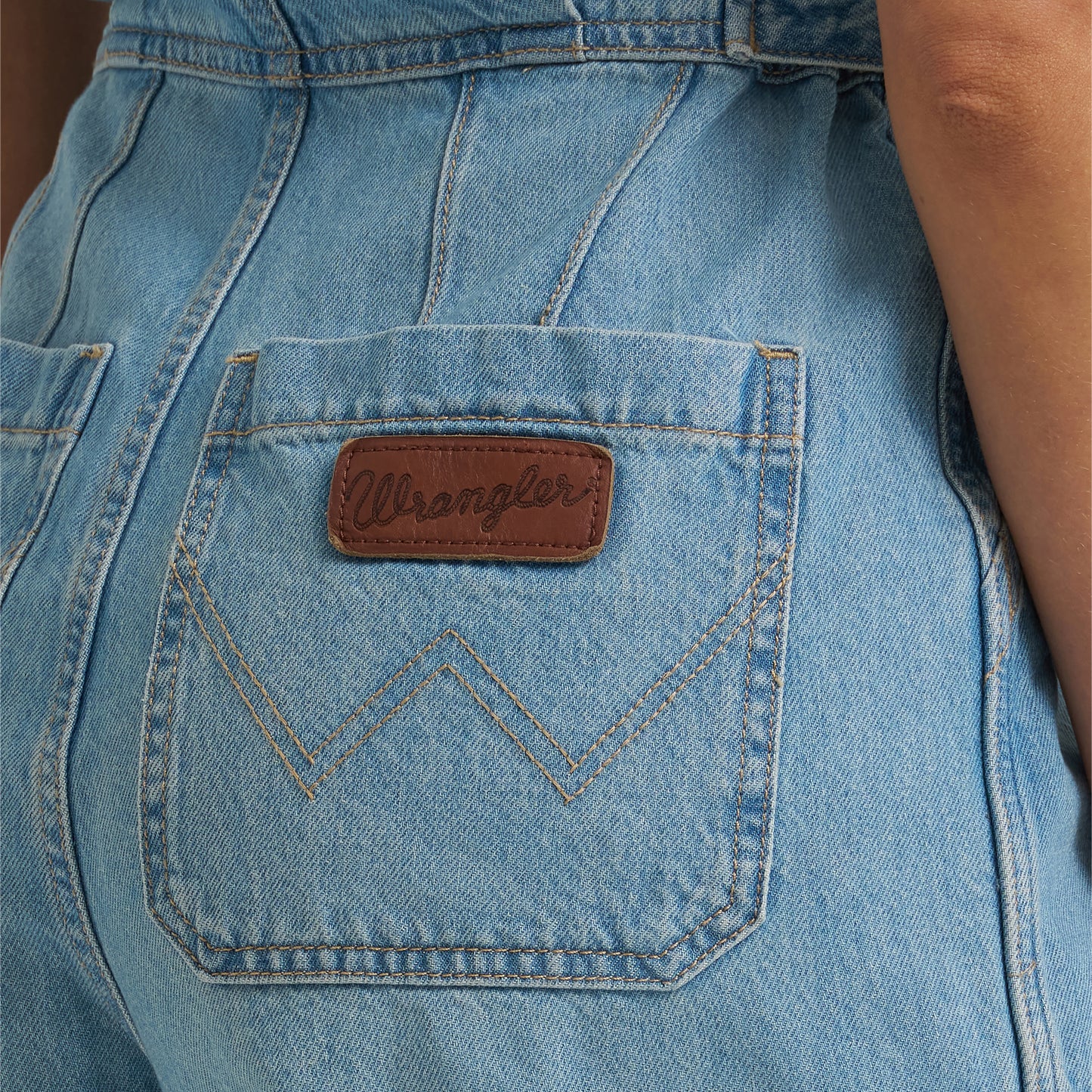Wrangler USA Ladies Denim Snap S/S Romper - 112379510