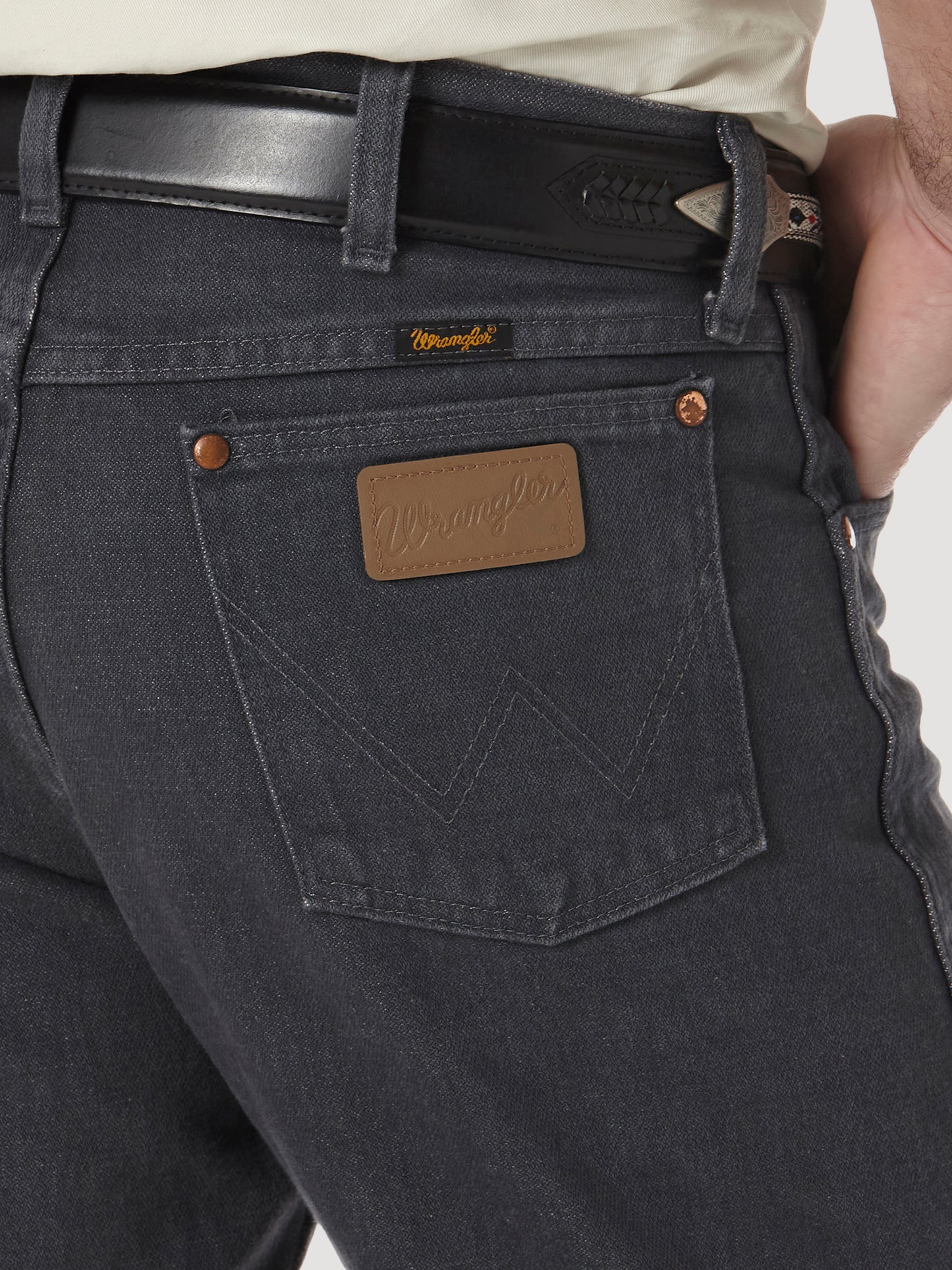 Wrangler USA Mens Cowboy Cut Original Fit Jeans - Charcoal Grey - 13MWZCG36