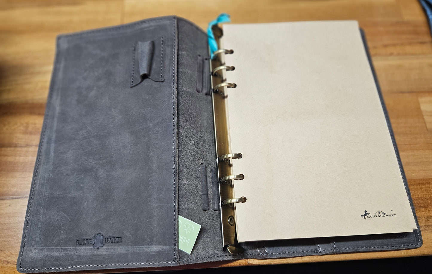 Montana West Western Vintage Genuine Leather Journal Notebook Handheld - MWL041GY