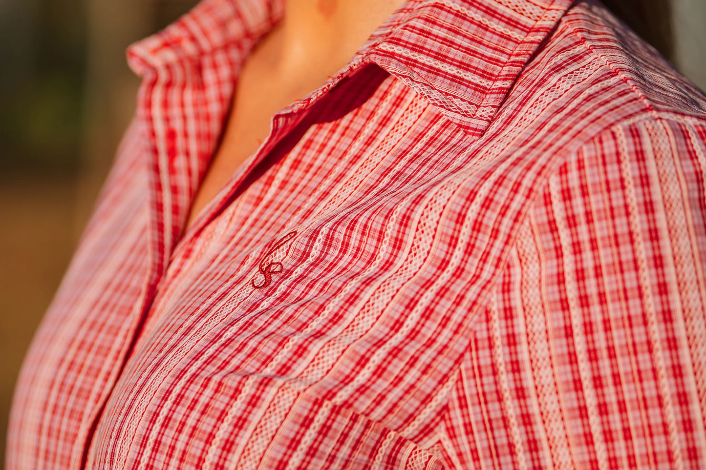 Lime & Soda Ivy L/S Shirt - Pink & Red Check
