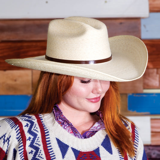 Brigalow "Solis" Flexible Palm Leaf Hat- Natural- On Sale