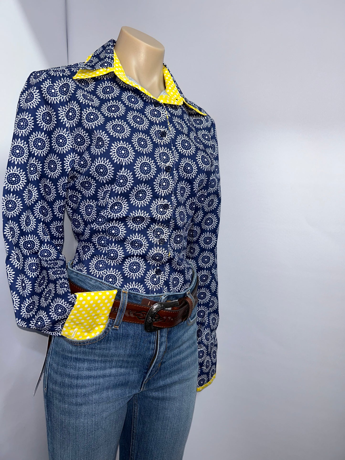 Netties Ladies Yellow Arleth Fitted L/S Shirt
