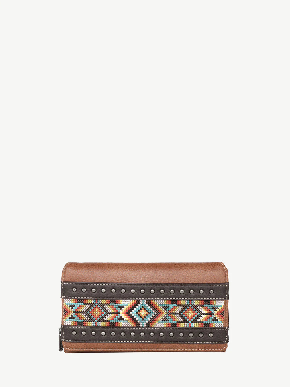 Montana West Embroidered Aztec Wallet - Brown - MW1203W010BR