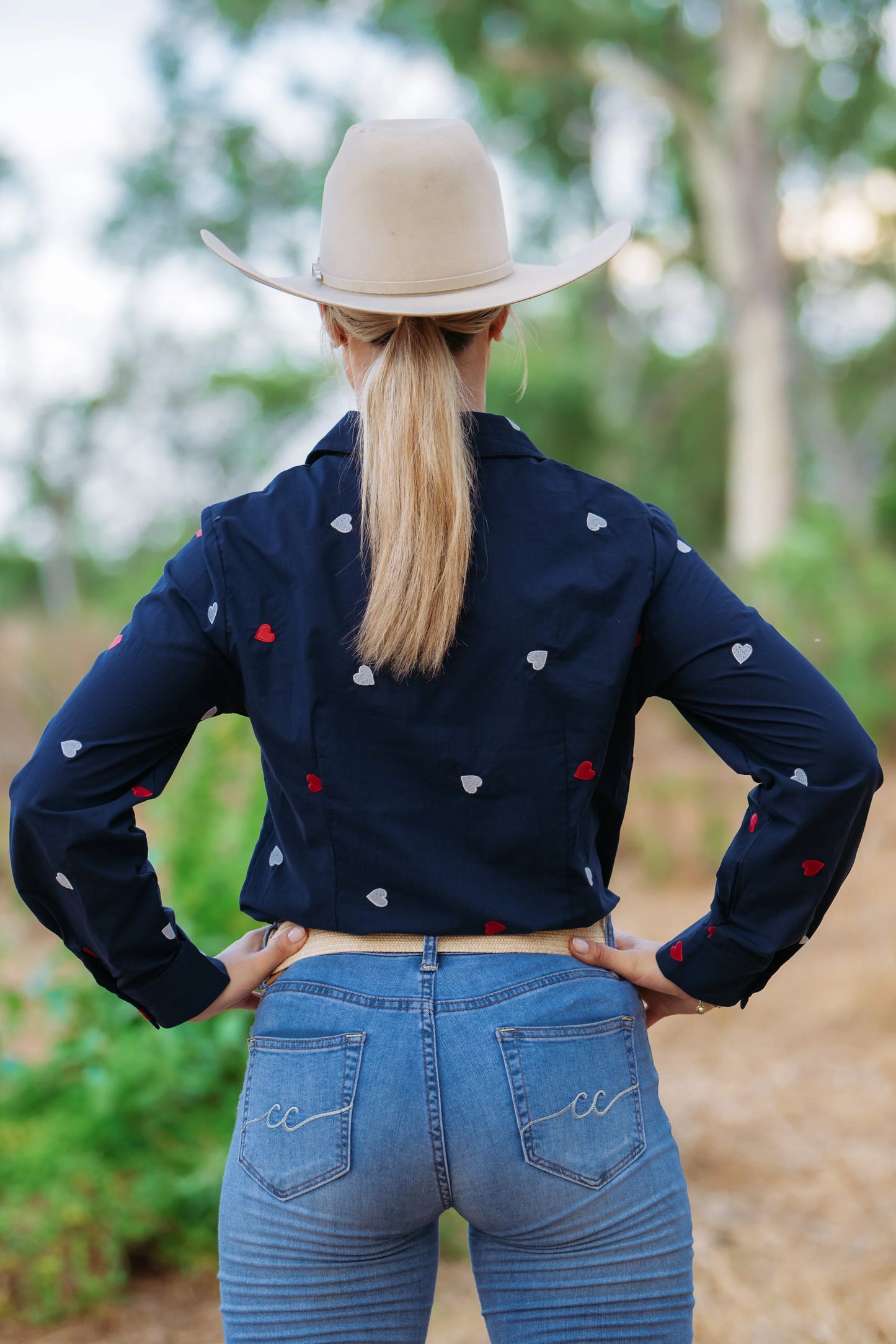 Lime & Soda Freya - Navy with Hearts