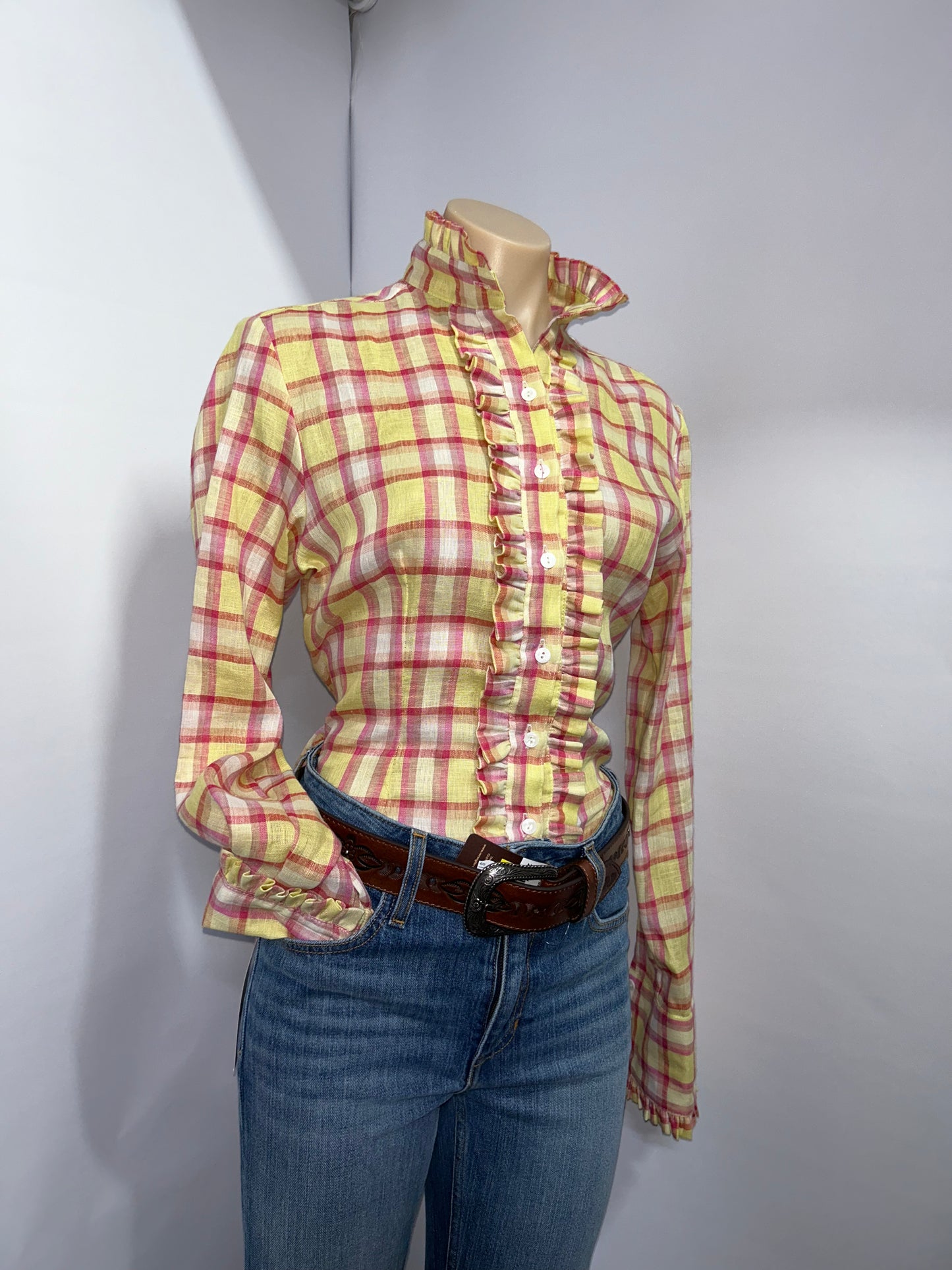 Netties Ladies Amayah Fitted L/S Frill Shirt