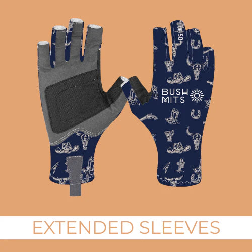 Bush Mits Navy Eston Jones UPF 50+ Sun Protection Gloves