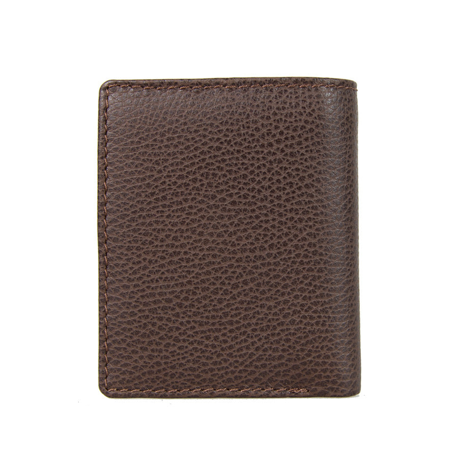 Brigalow Mens Distressed Leather Bi Fold Wallet - Steer Head