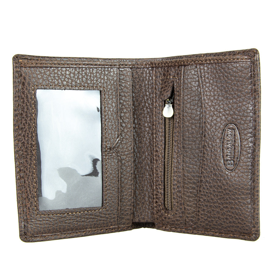 Brigalow Mens Distressed Leather Tri Fold Wallet - Steerhead