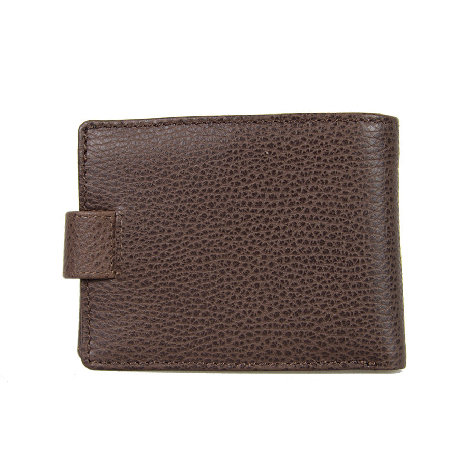 Brigalow Mens Distressed Leather Tri Fold Wallet - Steer Head