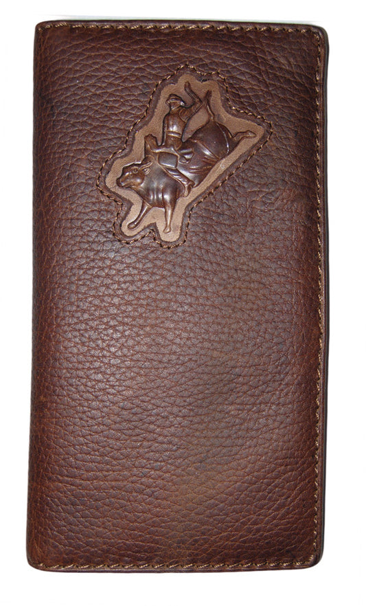 Brigalow Mens Distressed Leather Wallet - Bull Rider - 5017A