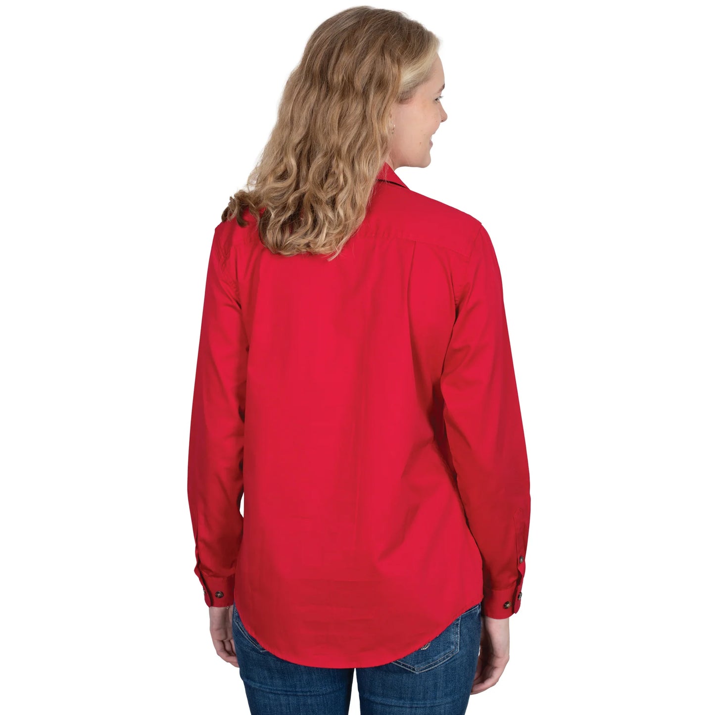 Just Country Jahna 1/2 Button Work Shirt - Chilli - 50505CHI