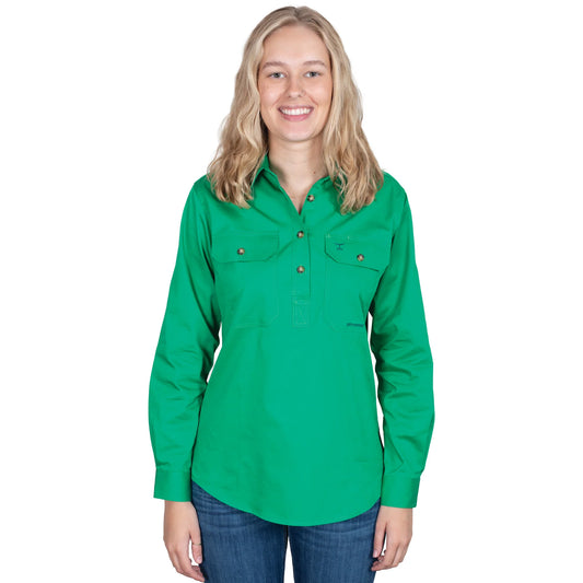Just Country Ladies Jahna 1/2 Button L/S Shirt - 50505IVY