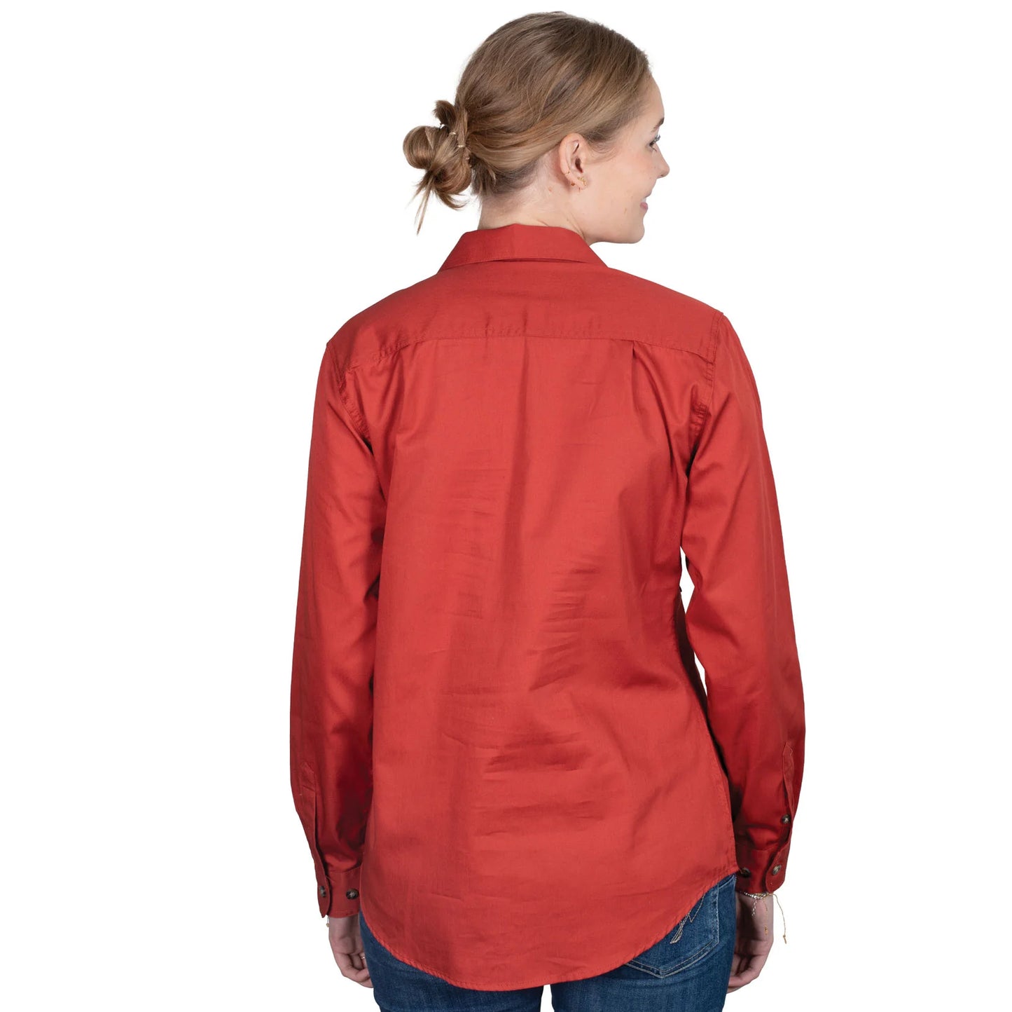 Just Country Ladies Jahna 1/2 Button L/S Shirt - 50505RST - Rust