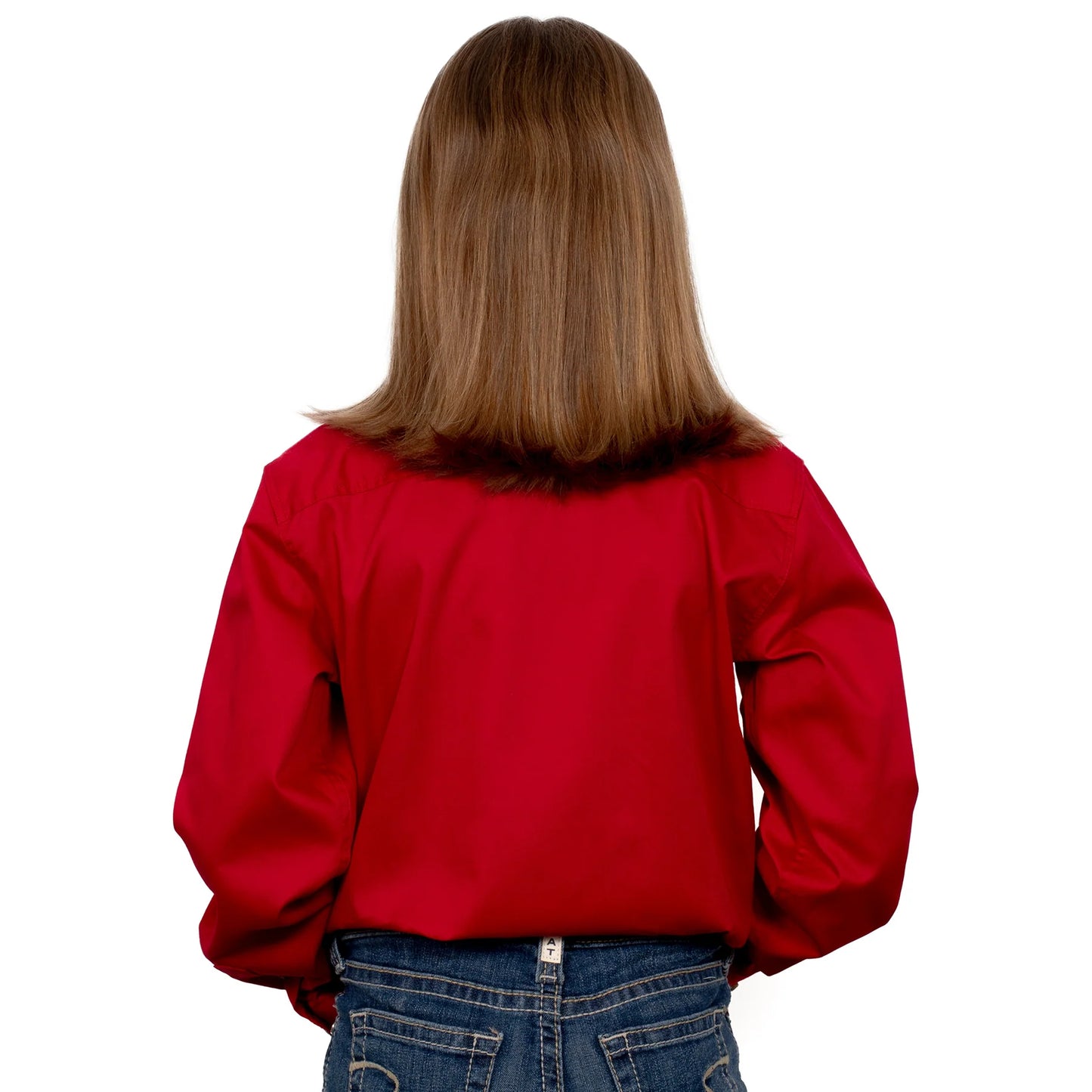 Just Country Girls Kenzie 1/2 button Work Shirt - Chilli - 60606CHI