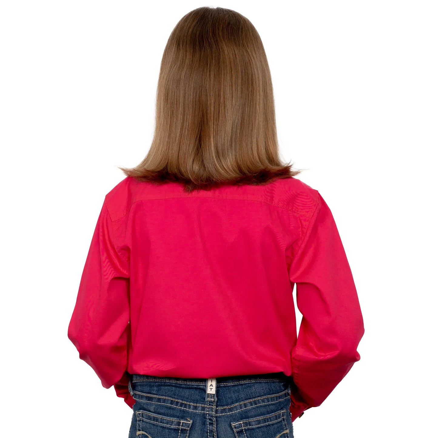 Just Country Girls Kenzie 1/2 button Work Shirt - Raspberry - 60606RAS