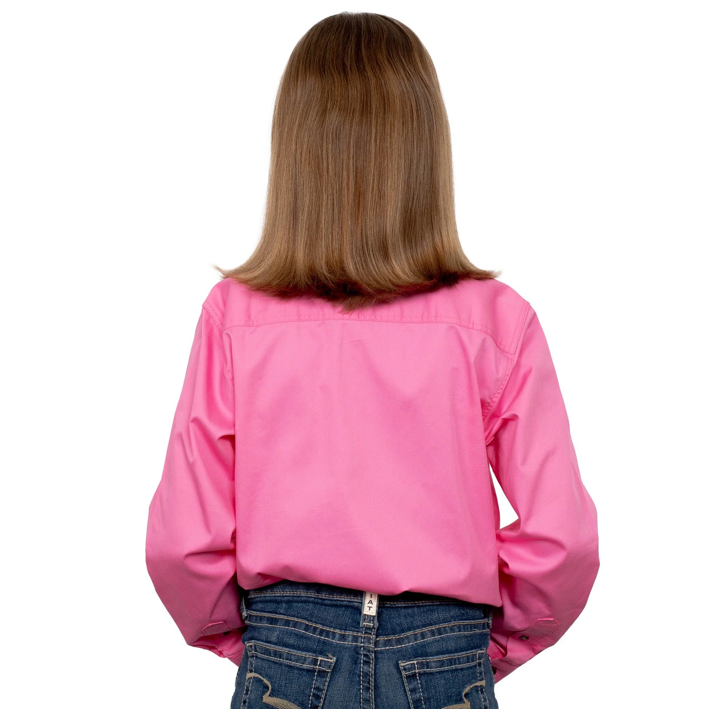 Just Country Girls Kenzie 1/2 button Work Shirt - Rose - 60606ROS