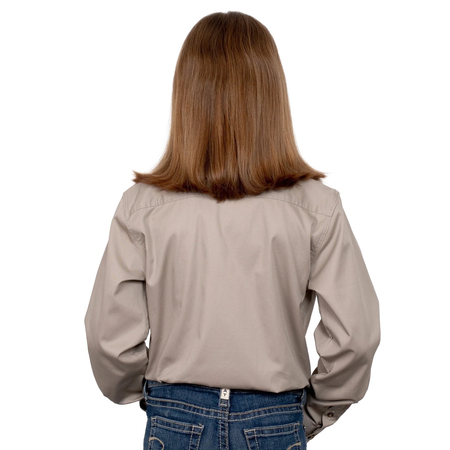 Just Country Girls Kenzie 1/2 button Work Shirt - Stone - 60606STN
