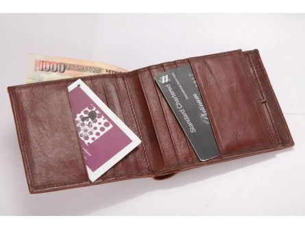 The Design Edge Mens Cow Leather Wallet - Masala Brown Leather - 69825