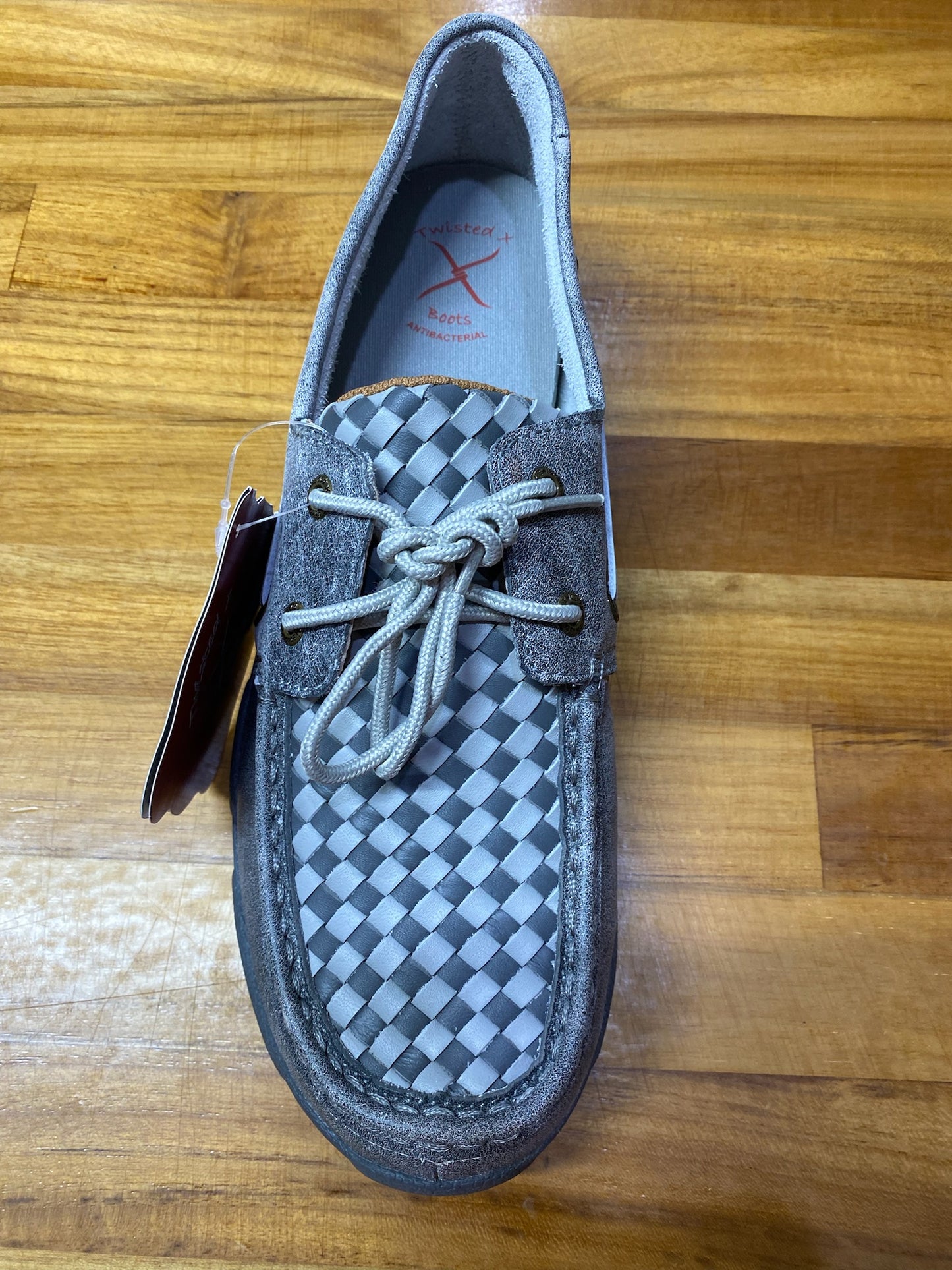 Twisted X Ladies Driving Low Lace Up Moc - Grey - ON SALE