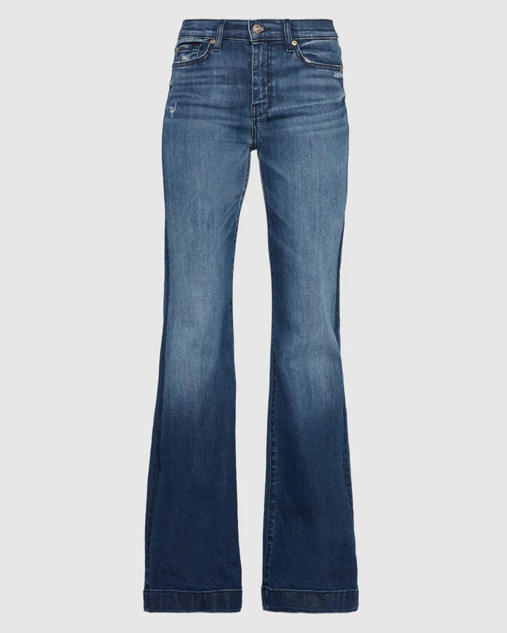 7 for all mankind Ladies DOJO 34" Trouser Jean - Lake Blue - 7U115Y44
