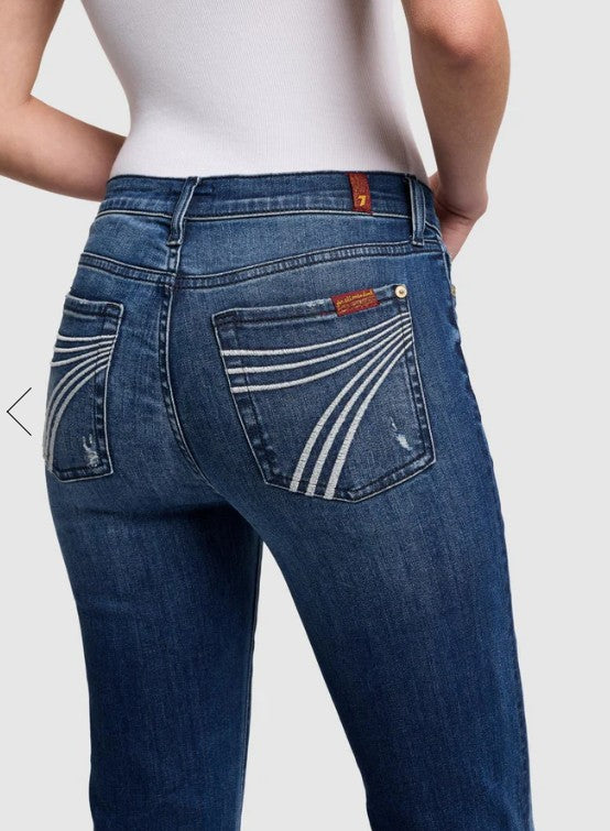 7 for all mankind Ladies DOJO Jean 36" Trouser Jean - Lake Blue - 7U5G044A