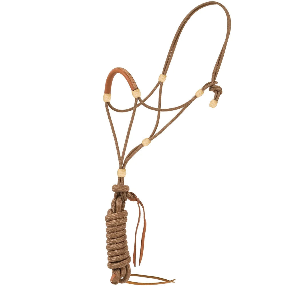 Ezy Ride Elite Roper Halter and Lead - Tan - HLMU8007J
