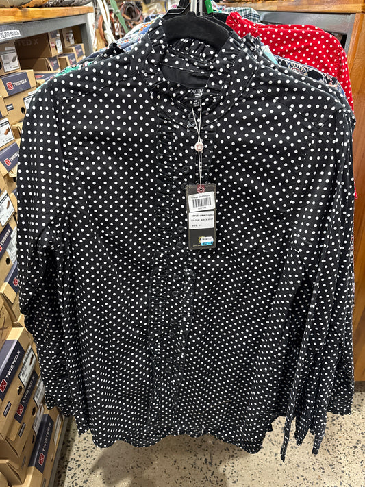 Outback Ladies Frill L/S Shirt - OBW216462  - ON SALE