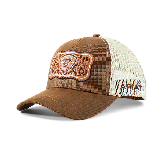Ariat Floral Leather Patch Cap - A300070002