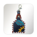 American Darling Hand Tooled Genuine Leather Keyring - ADKRX106