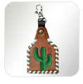 American Darling Hand Tooled Carved Genuine Leather Keyring - ADKRX110
