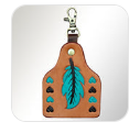 American Darling Hand Painted Genuine Leather Keyring - ADKRX116