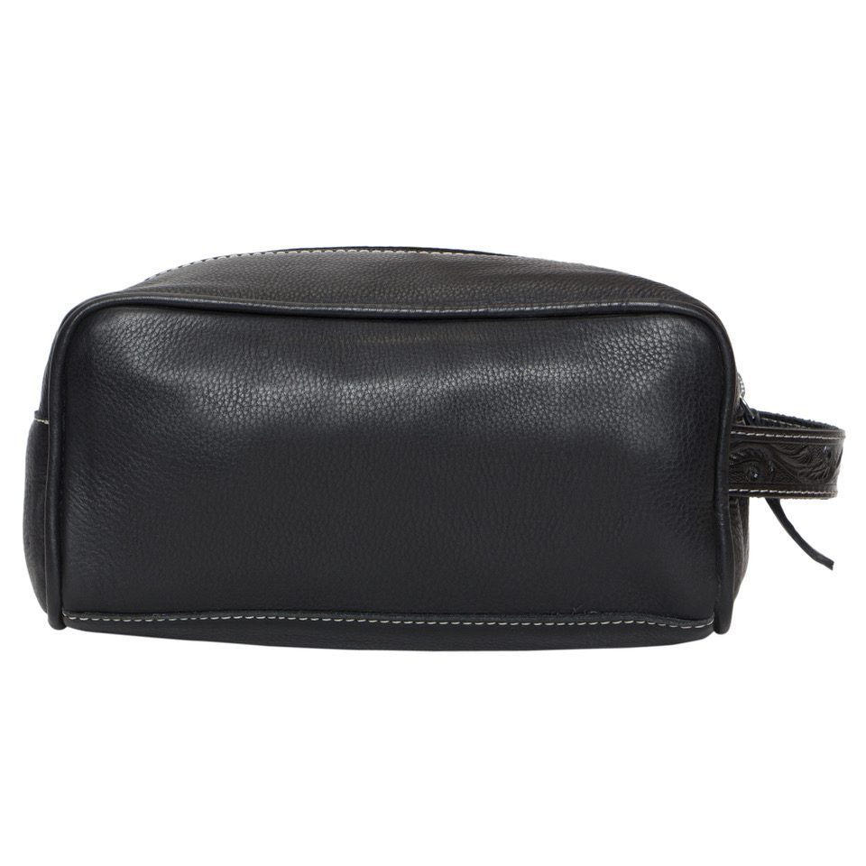 The Design Edge Black and White Toiletries Bag with Carving Details - AT62 - Coro