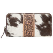 The Design Edge Salta Brown and White Cowhide Wallet - AW21