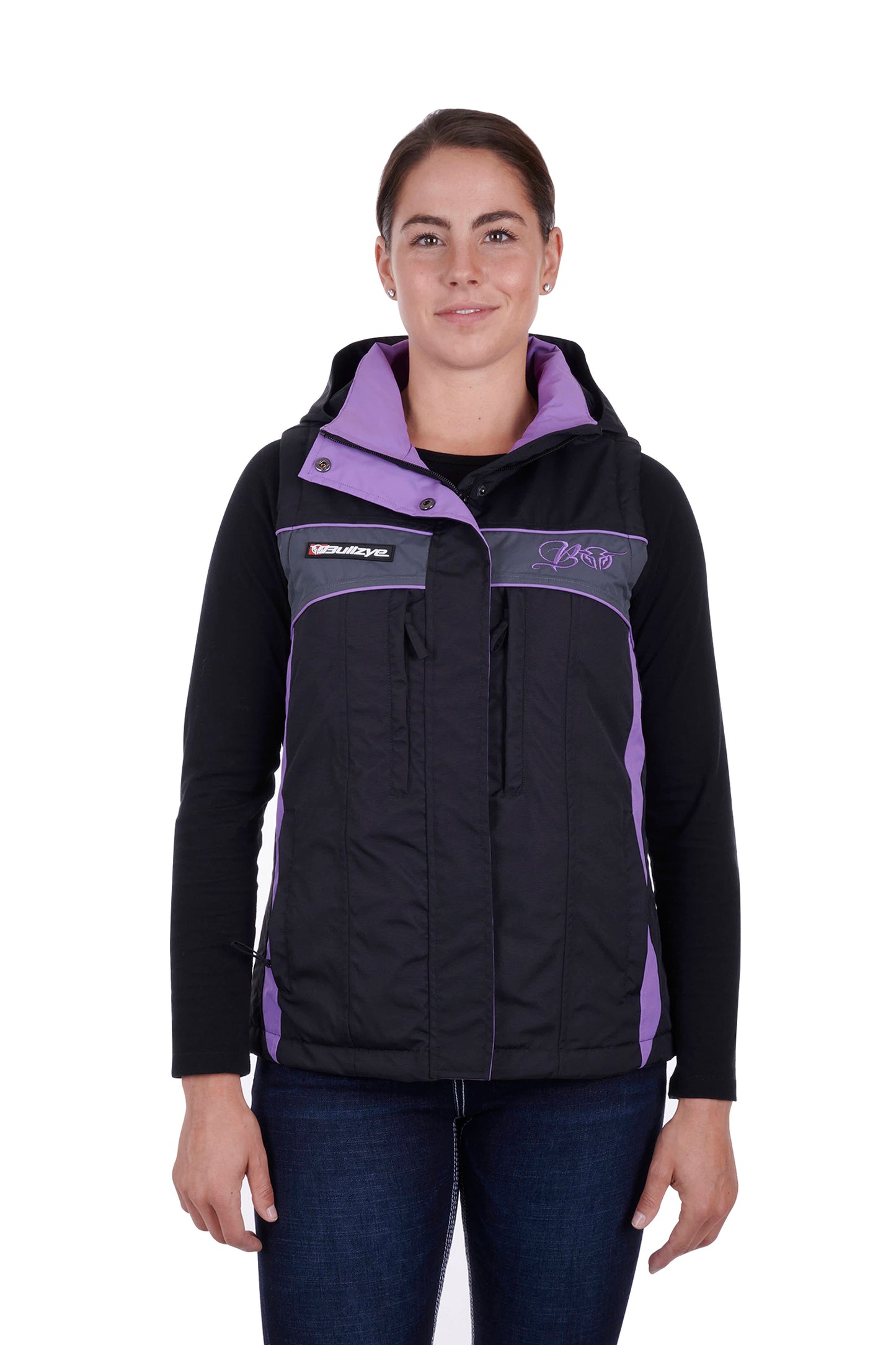 Bullzye Ladies Carla Vest - Black/Purple - ON SALE