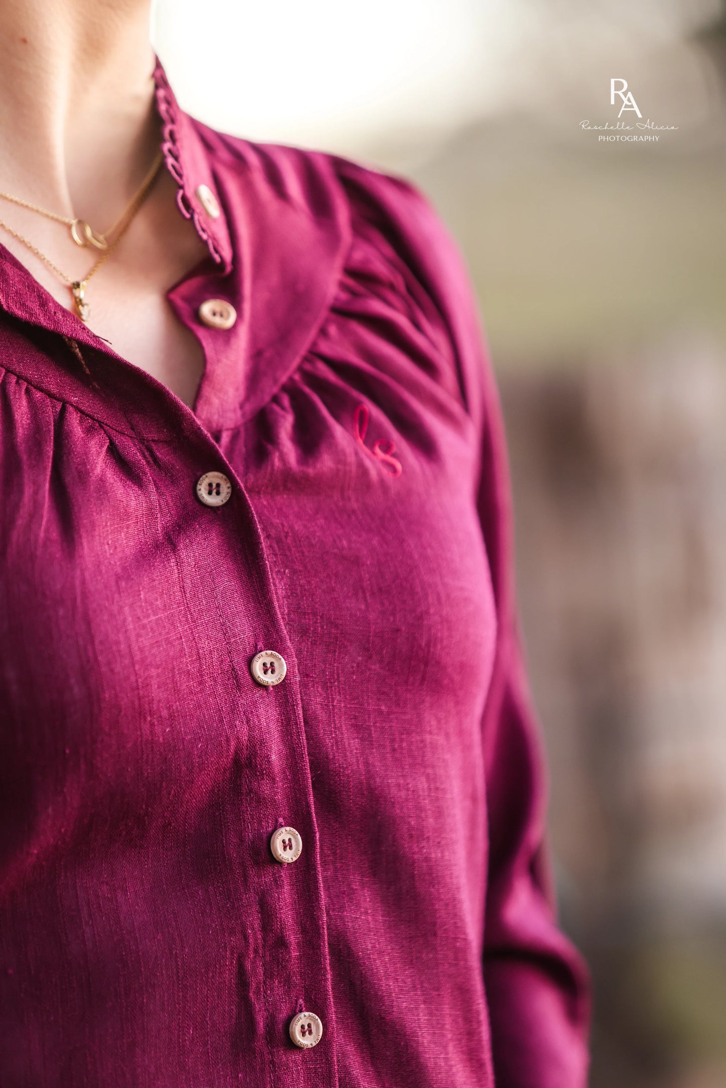 Lime & Soda Callie Top - Burgandy